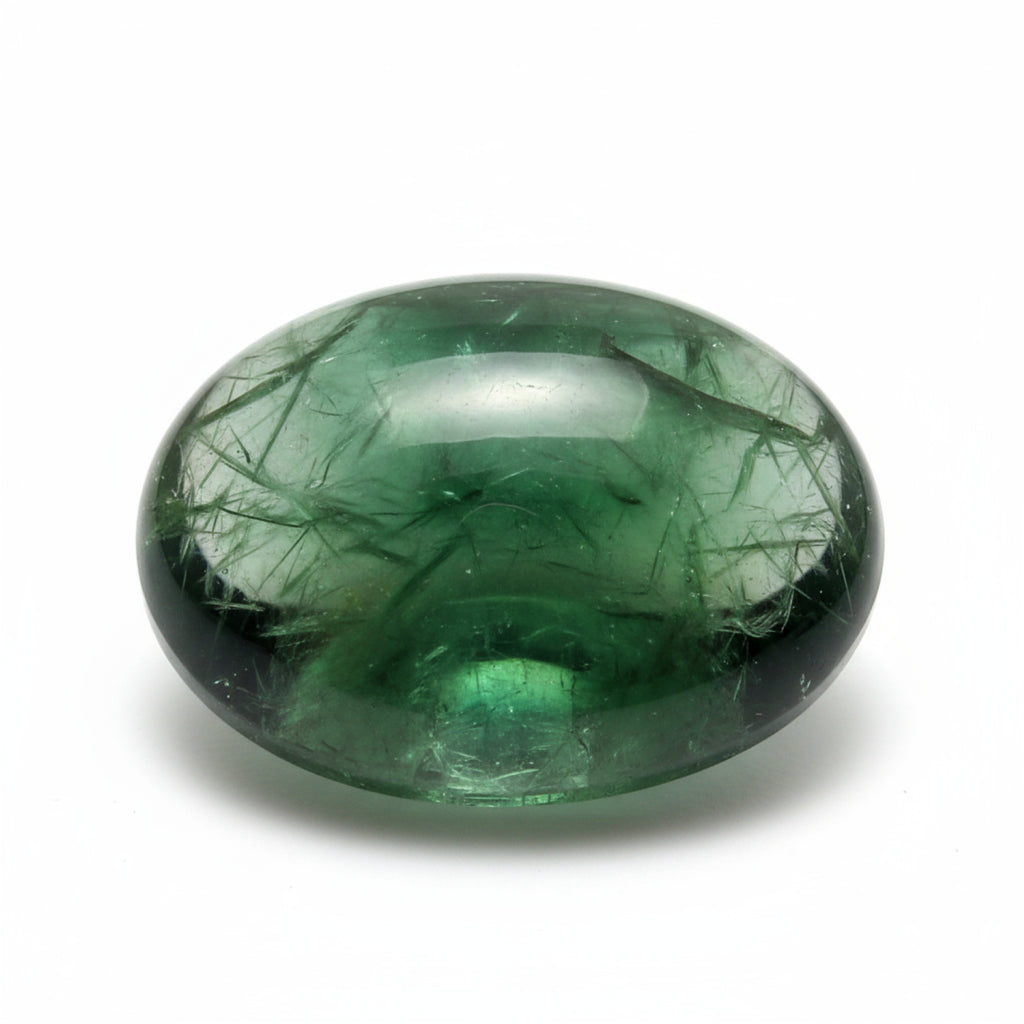 Green Tourmaline 10PC Tiny 4x6 MM Oval Cabochon Green Luster semi Precious Loose Gems