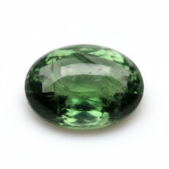 Green Tourmaline 1PC Small 6x8 MM Oval Cabochon Green Shine semi Precious Loose Gemstones