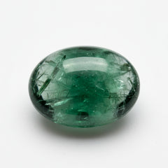 Green Tourmaline 1PC Small 6x8 MM Oval Cabochon Green Shine semi Precious Loose Gemstones
