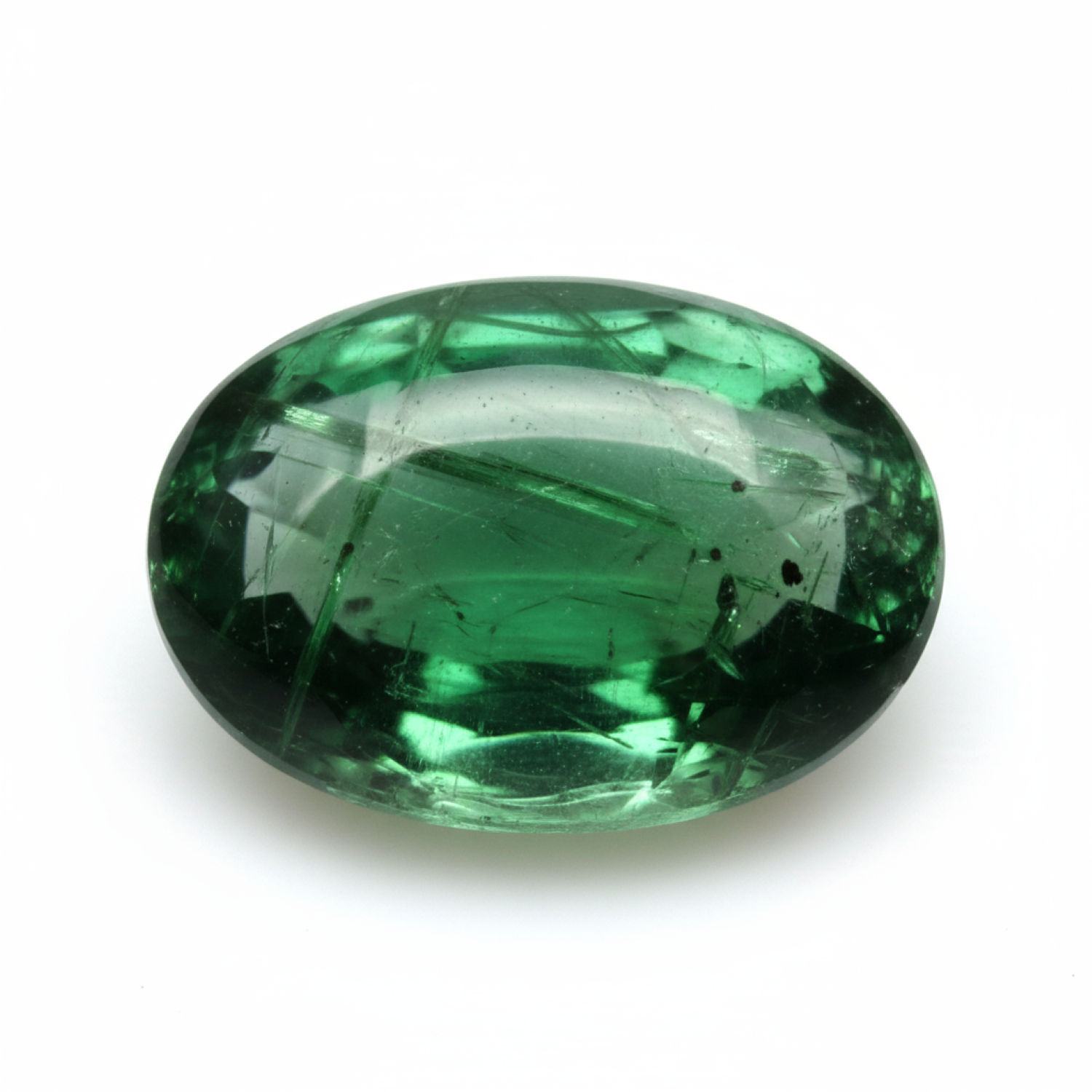 Green Tourmaline 1PC Small 6x9 MM Oval Cabochon Green Fine semi Precious Semi Precious Gemstone Immagine principale del prodotto