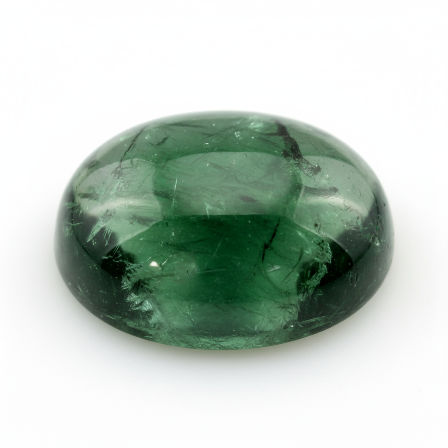 Green Tourmaline 1PC Small 6x9 MM Oval Cabochon Green Fine semi Precious Semi Precious Gemstone Immagine secondaria del prodotto
