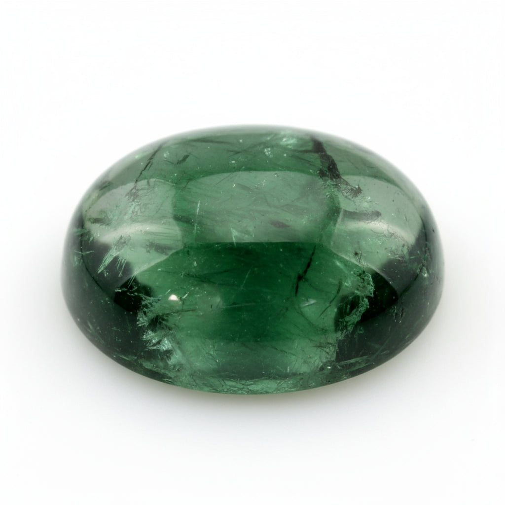 Green Tourmaline 1PC Small 6x9 MM Oval Cabochon Green Fine semi Precious Semi Precious Gemstone