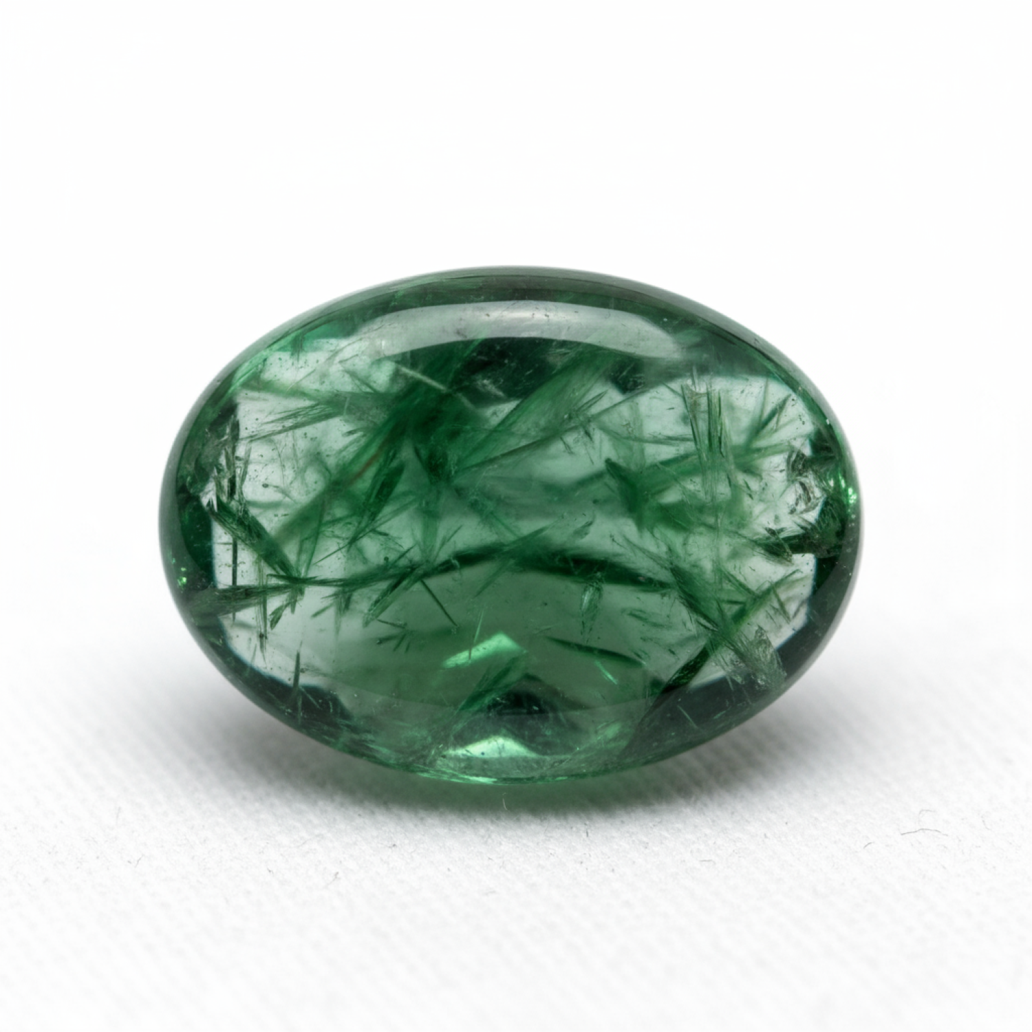 Green Tourmaline 1PC Medium 7x10 MM Oval Cabochon Green Natural semi Precious Gems Immagine principale del prodotto