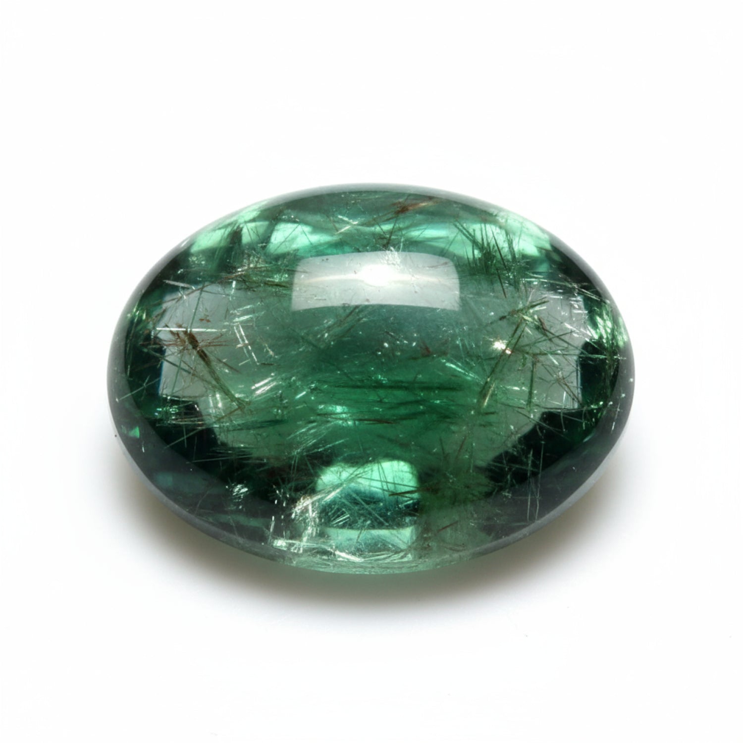 Green Tourmaline 1PC Large 8x12 MM Oval Cabochon Green Pure semi Precious Loose Gemstones