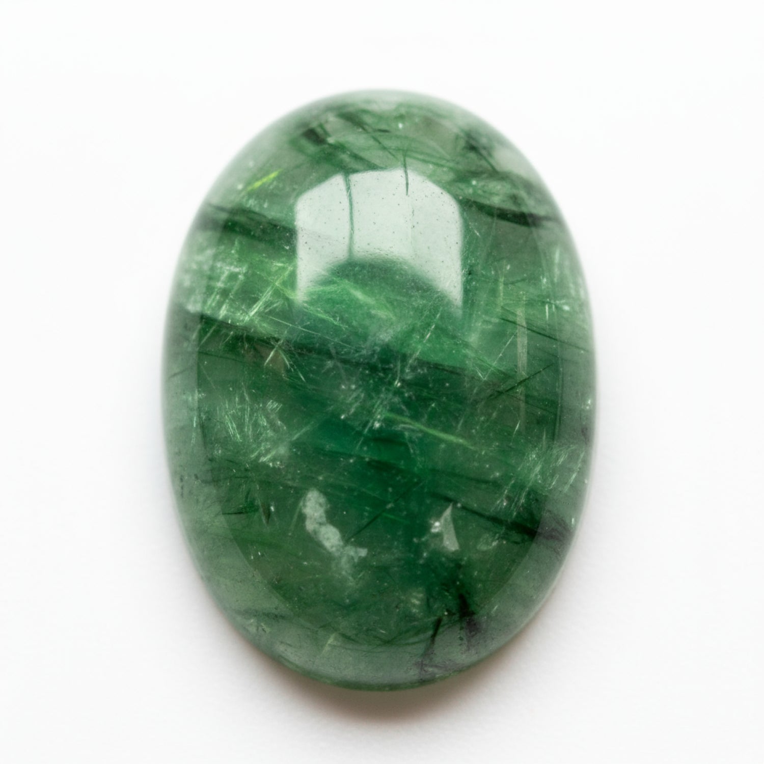 Green Tourmaline 1PC Large 9x11 MM Oval Cabochon Green Superior semi Precious Loose Gemstone