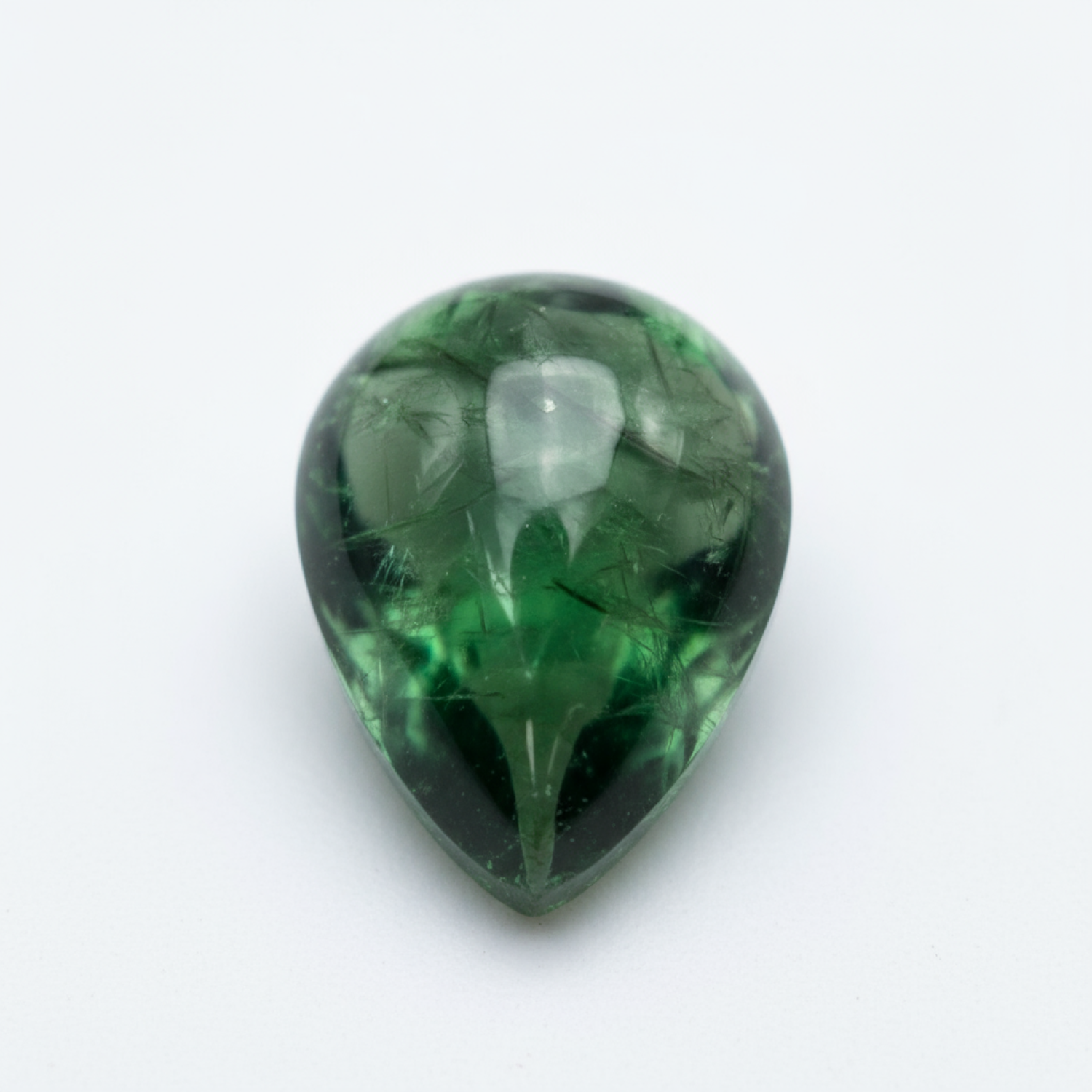 Green Tourmaline 10PC Tiny 3x5 MM Pear Cabochon Green High-Quality semi Precious Precious Gemstone Immagine principale del prodotto