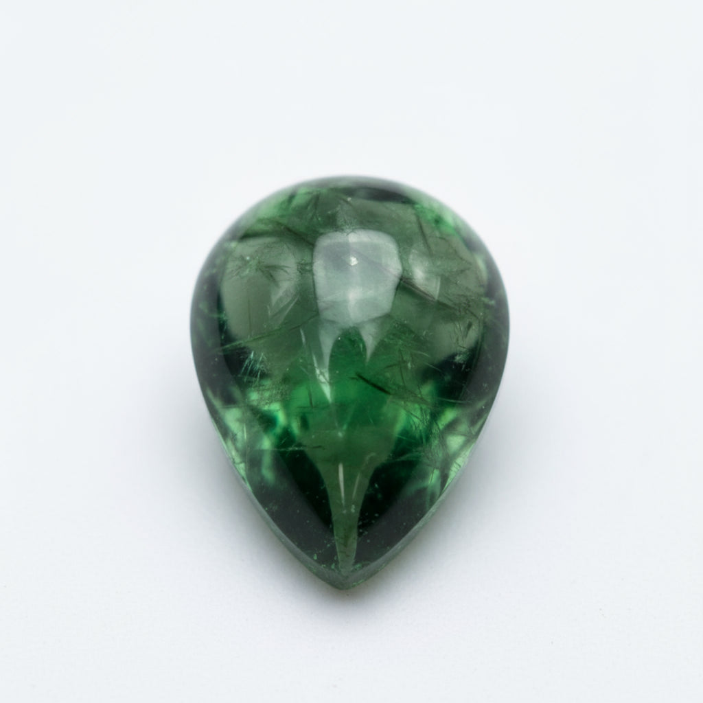 Green Tourmaline 10PC Tiny 3x5 MM Pear Cabochon Green High-Quality semi Precious Precious Gemstone