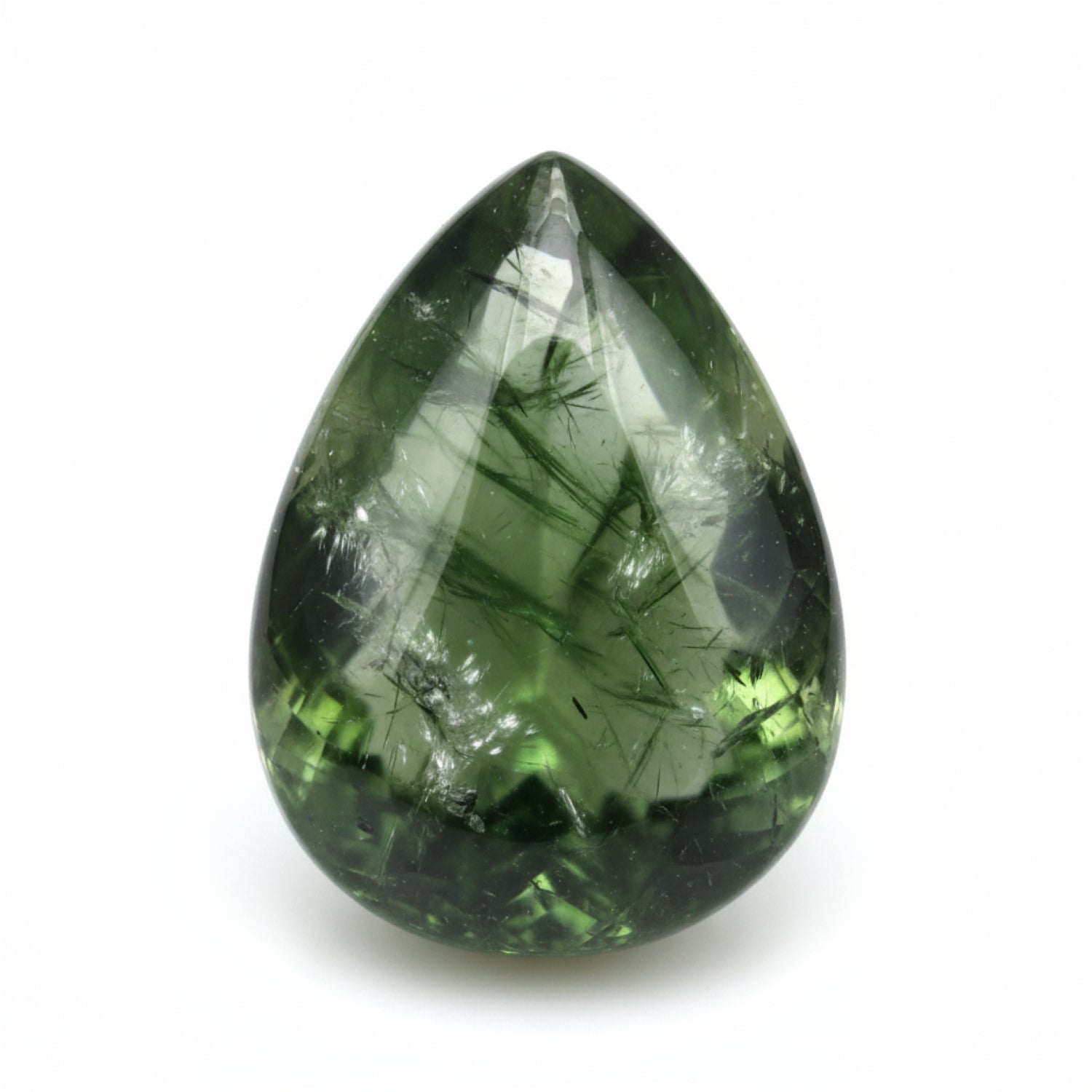 Green Tourmaline 10PC Tiny 4x6 MM Pear Cabochon Green Natural semi Precious Gems