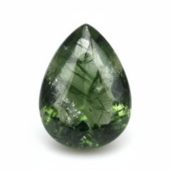 Green Tourmaline 10PC Tiny 4x6 MM Pear Cabochon Green Natural semi Precious Gems