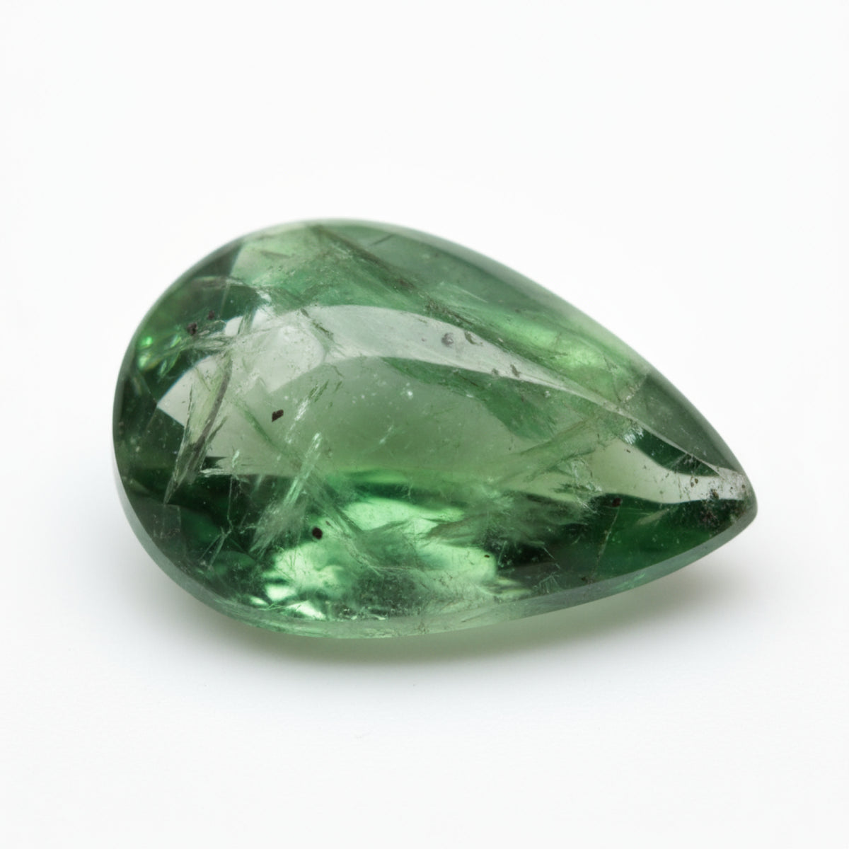 Green Tourmaline 1PC Tiny 5x7 MM Pear Cabochon Green Genuine semi Precious Loose Gems