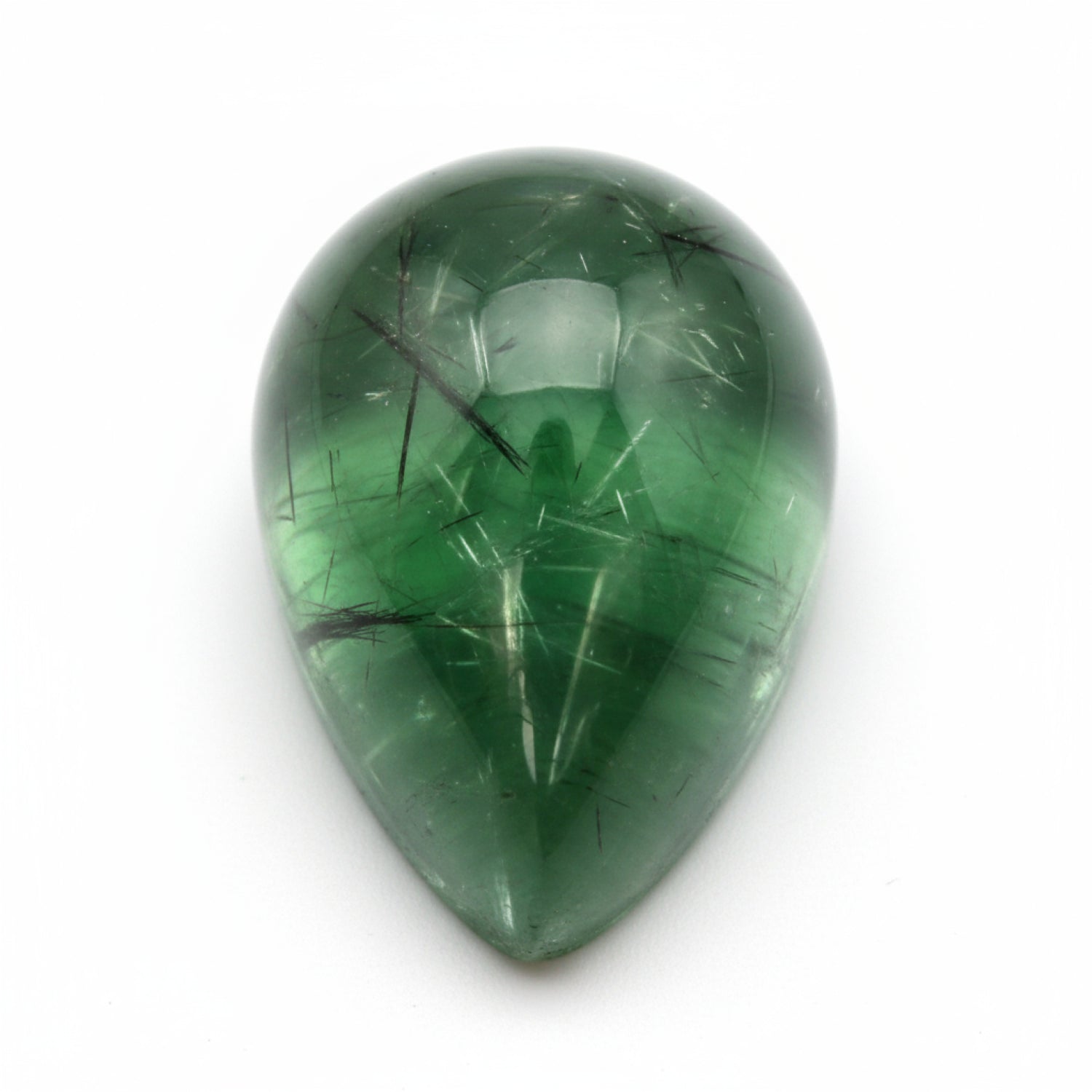 Green Tourmaline 1PC Small 6x9 MM Pear Cabochon Green Pure semi Precious Loose Gemstones