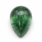 Green Tourmaline 1PC Small 6x9 MM Pear Cabochon Green Pure semi Precious Loose Gemstones