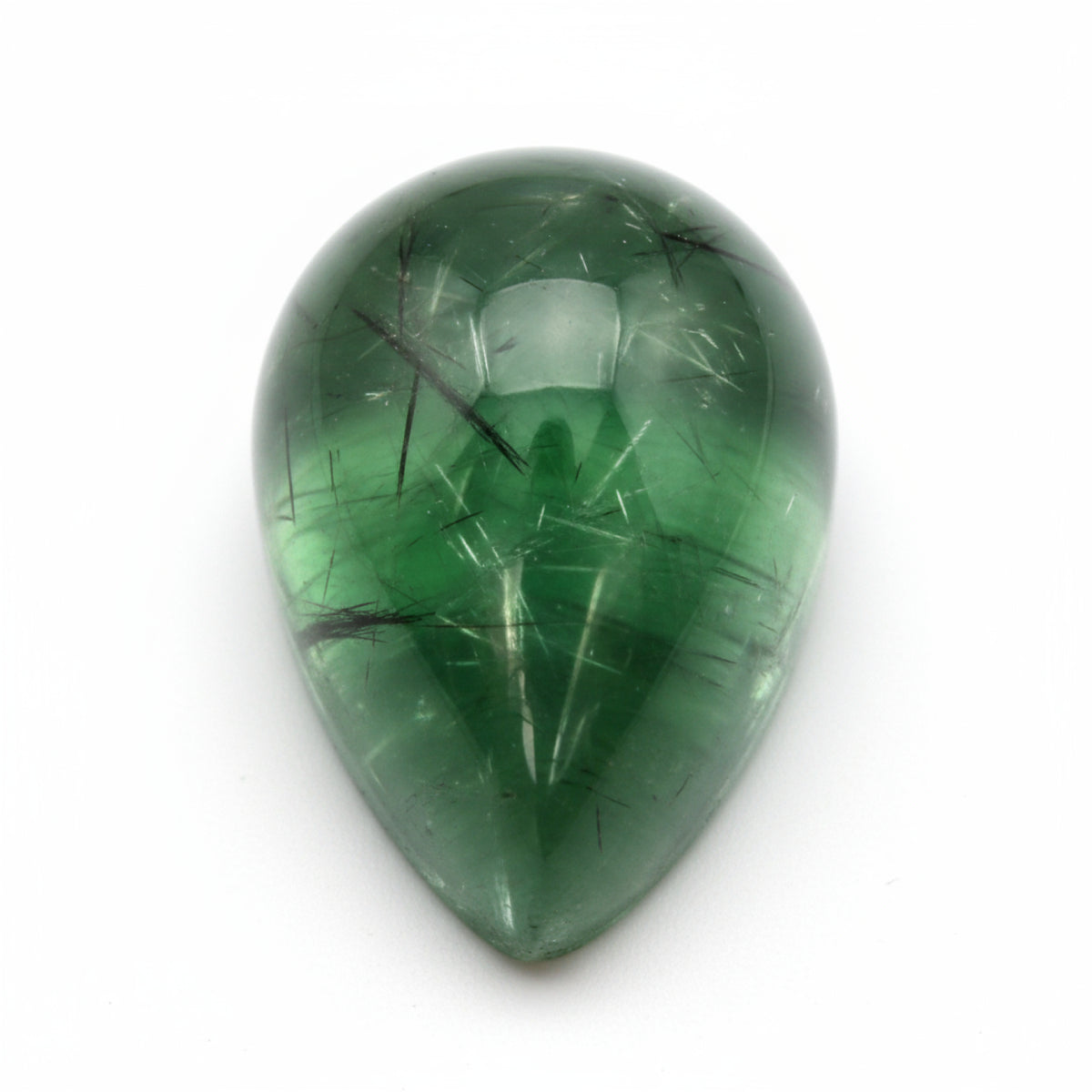 Green Tourmaline 1PC Small 6x9 MM Pear Cabochon Green Pure semi Precious Loose Gemstones