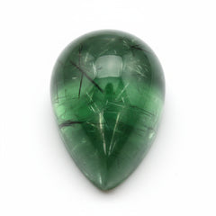 Green Tourmaline 1PC Small 6x9 MM Pear Cabochon Green Pure semi Precious Loose Gemstones