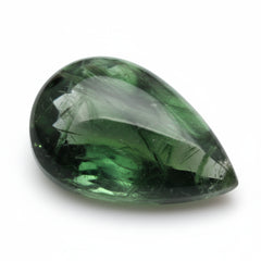 Green Tourmaline 1PC Small 6x9 MM Pear Cabochon Green Pure semi Precious Loose Gemstones
