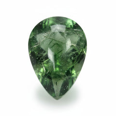 Green Tourmaline 1PC Medium 8x10 MM Pear Cabochon Green Sparkling semi Precious Gems