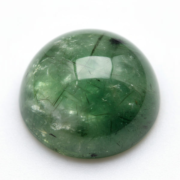 Green Tourmaline 1PC Large 10x10 MM Round Cabochon Green Pure semi Precious Loose Gemstones