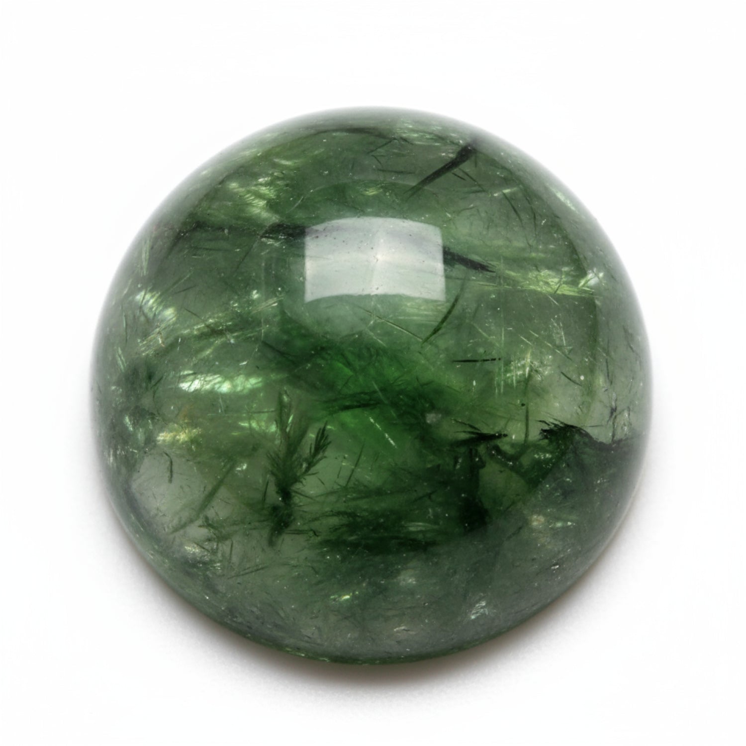 Green Tourmaline 1PC Large 11x11 MM Round Cabochon Green Fiery semi Precious Semi Precious Gemstone