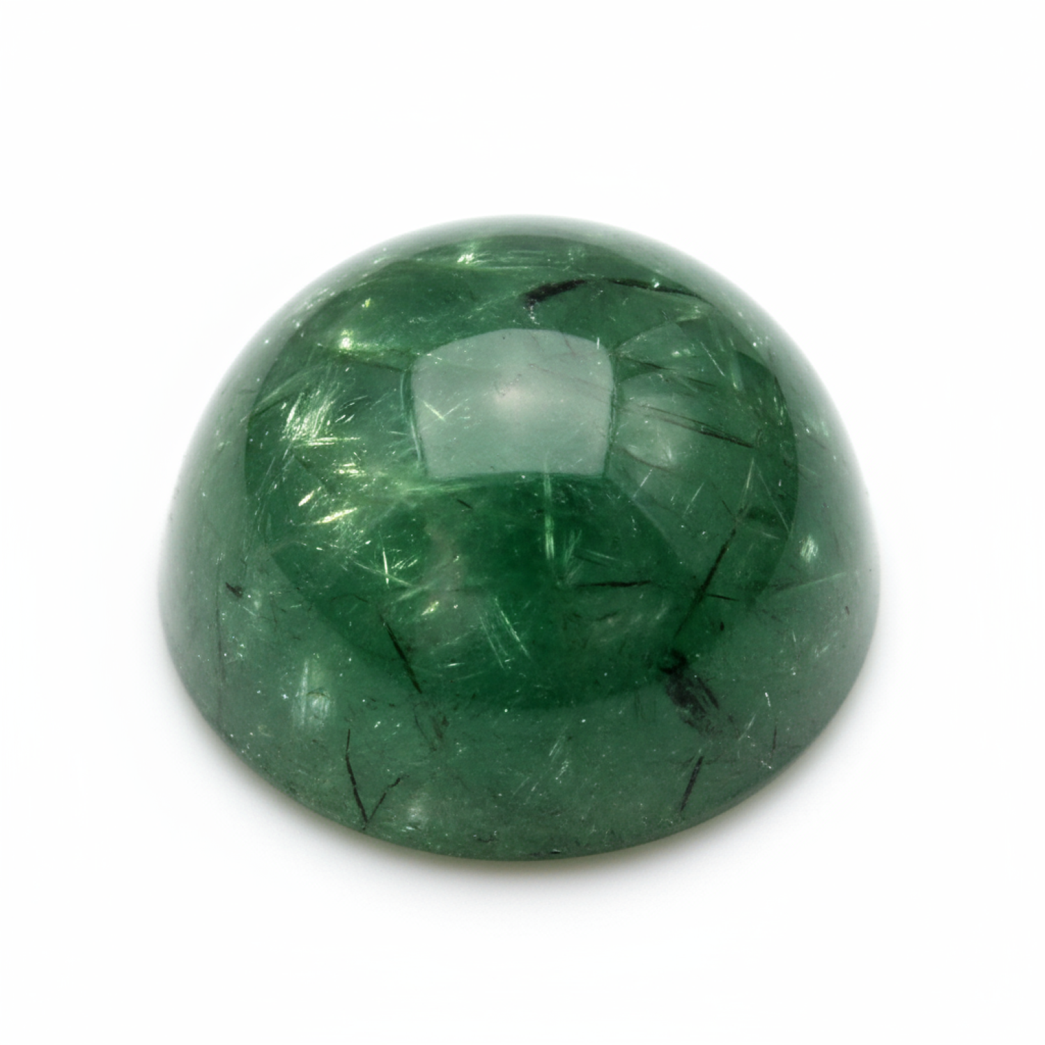 Green Tourmaline 10PC Tiny 4x4 MM Round Cabochon Green Shine semi Precious Loose Gemstones Huvudsaklig produktbild