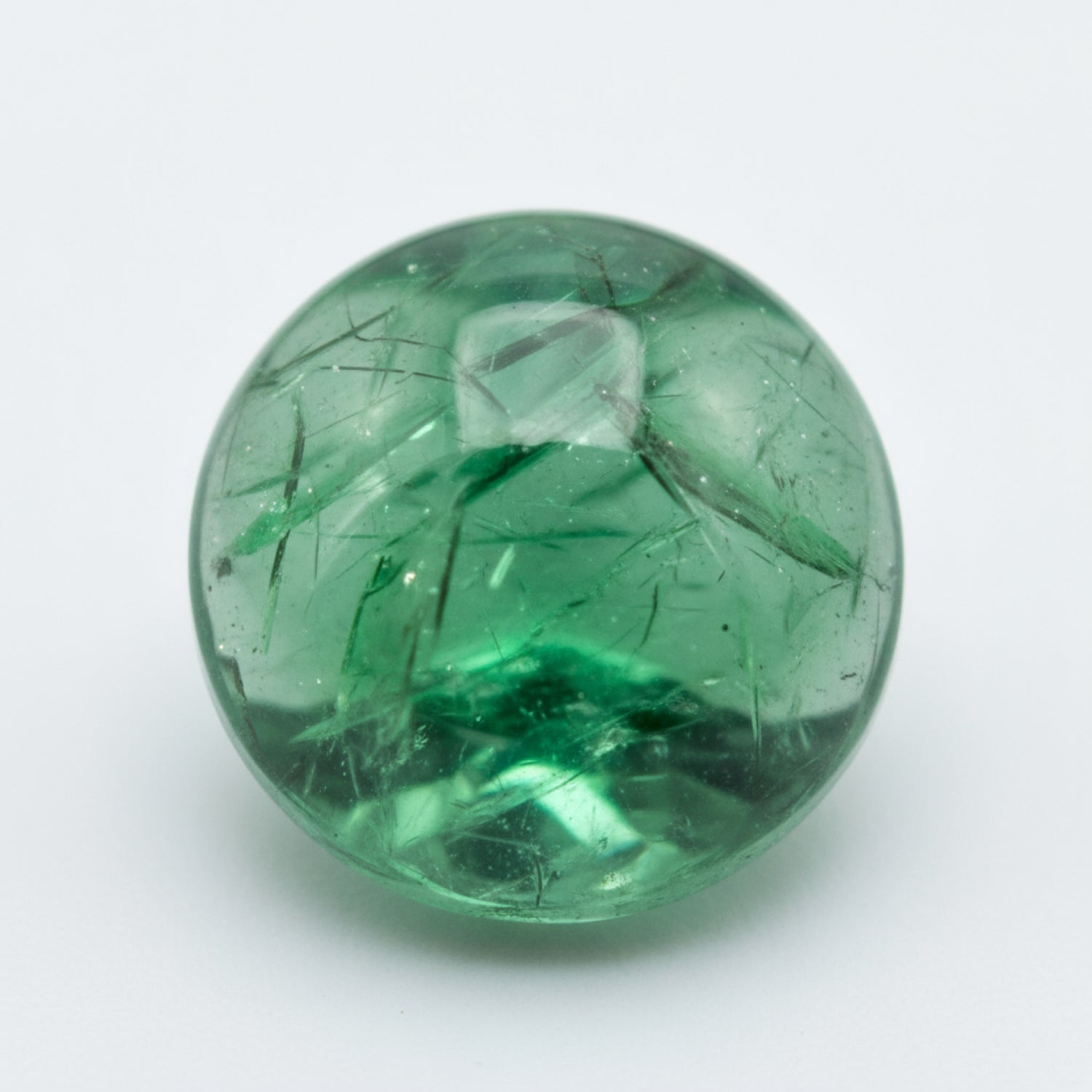 Grüner Turmalin, 10 Stück, winziger 5 x 5 mm runder Cabochon, grüner feiner Halbedelstein
