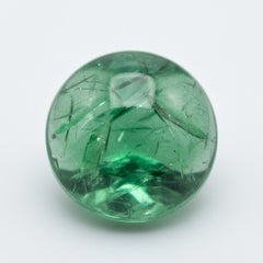 Grüner Turmalin, 10 Stück, winziger 5 x 5 mm runder Cabochon, grüner feiner Halbedelstein