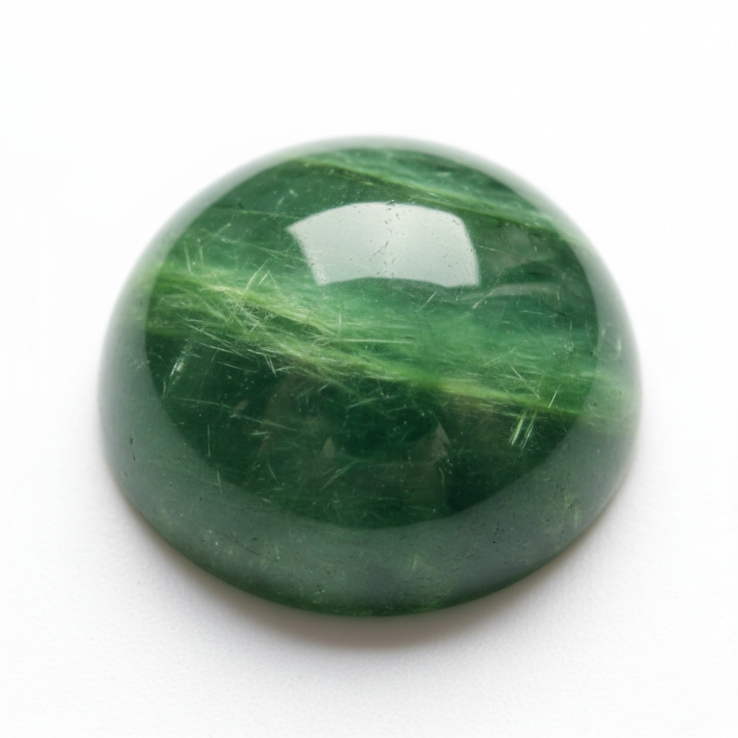 Grüner Turmalin, 10 Stück, winziger 5 x 5 mm runder Cabochon, grüner feiner Halbedelstein