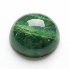 Grüner Turmalin, 10 Stück, winziger 5 x 5 mm runder Cabochon, grüner feiner Halbedelstein