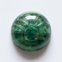 Green Tourmaline 1PC Small 7x7 MM Round Cabochon Green Natural semi Precious Gems