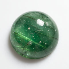 Green Tourmaline 1PC Small 8x8 MM Round Cabochon Green Genuine semi Precious Loose Gems
