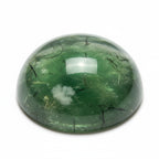 Green Tourmaline 1PC Small 8x8 MM Round Cabochon Green Genuine semi Precious Loose Gems