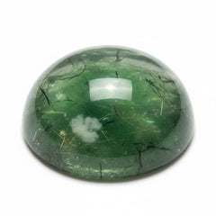 Green Tourmaline 1PC Small 8x8 MM Round Cabochon Green Genuine semi Precious Loose Gems