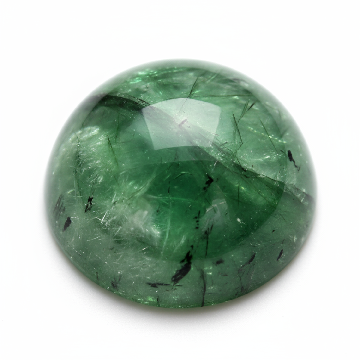 Green Tourmaline 1PC Medium 9x9 MM Round Cabochon Green Superior semi Precious Loose Gemstone Immagine principale del prodotto