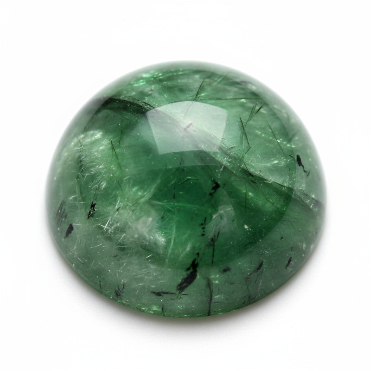 Green Tourmaline 1PC Medium 9x9 MM Round Cabochon Green Superior semi Precious Loose Gemstone