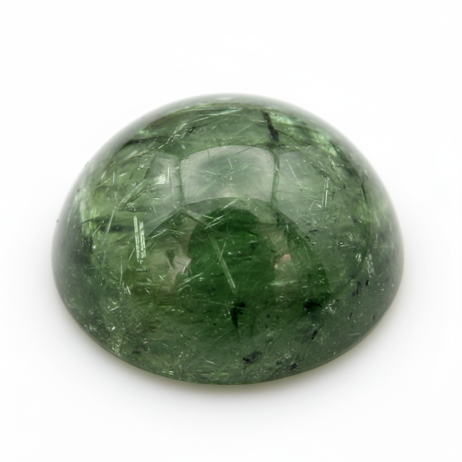 Green Tourmaline 1PC Medium 9x9 MM Round Cabochon Green Superior semi Precious Loose Gemstone Immagine secondaria del prodotto