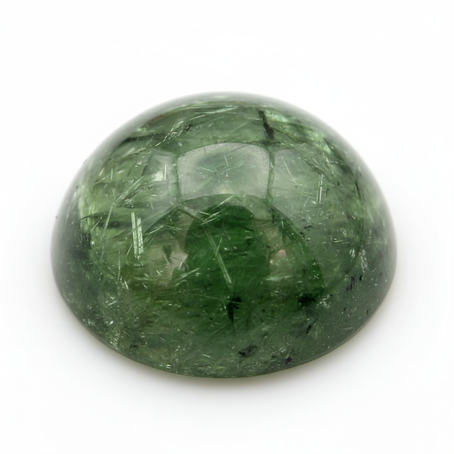 Green Tourmaline 1PC Medium 9x9 MM Round Cabochon Green Superior semi Precious Loose Gemstone