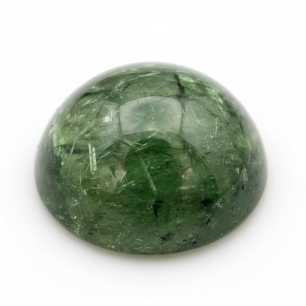 Green Tourmaline 1PC Medium 9x9 MM Round Cabochon Green Superior semi Precious Loose Gemstone