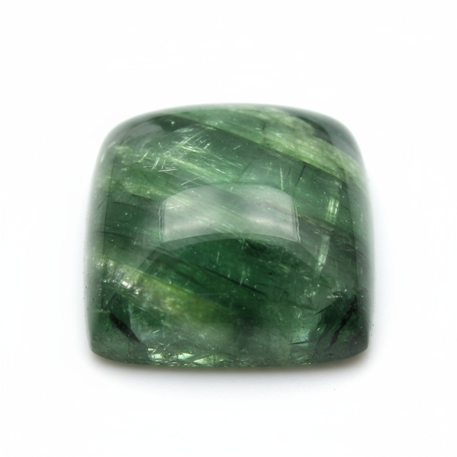 Green Tourmaline 1PC Large 10x10 MM Square Cabochon Green Natural semi Precious Loose Gemstone