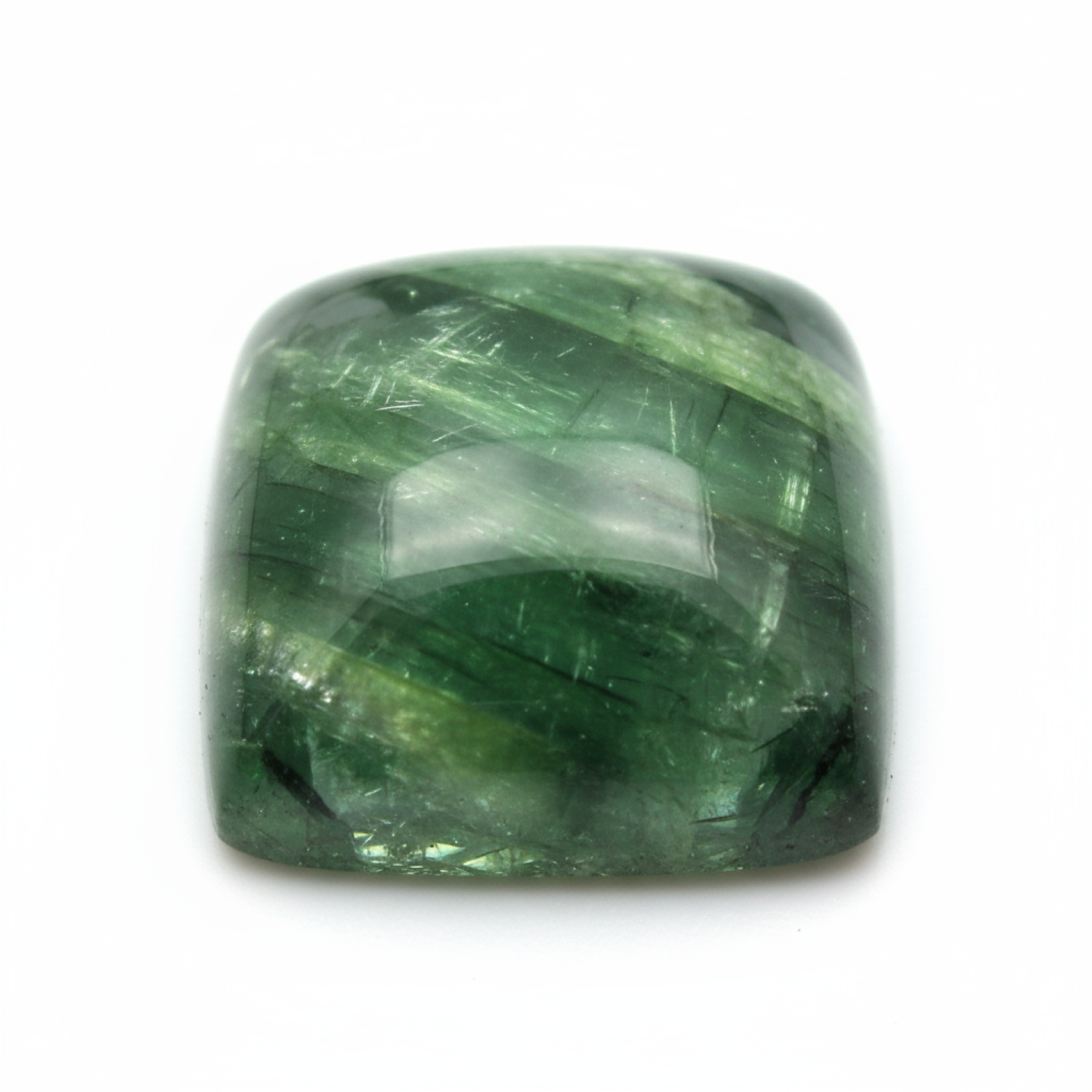 Green Tourmaline 1PC Large 10x10 MM Square Cabochon Green Natural semi Precious Loose Gemstone Sekundär produktbild