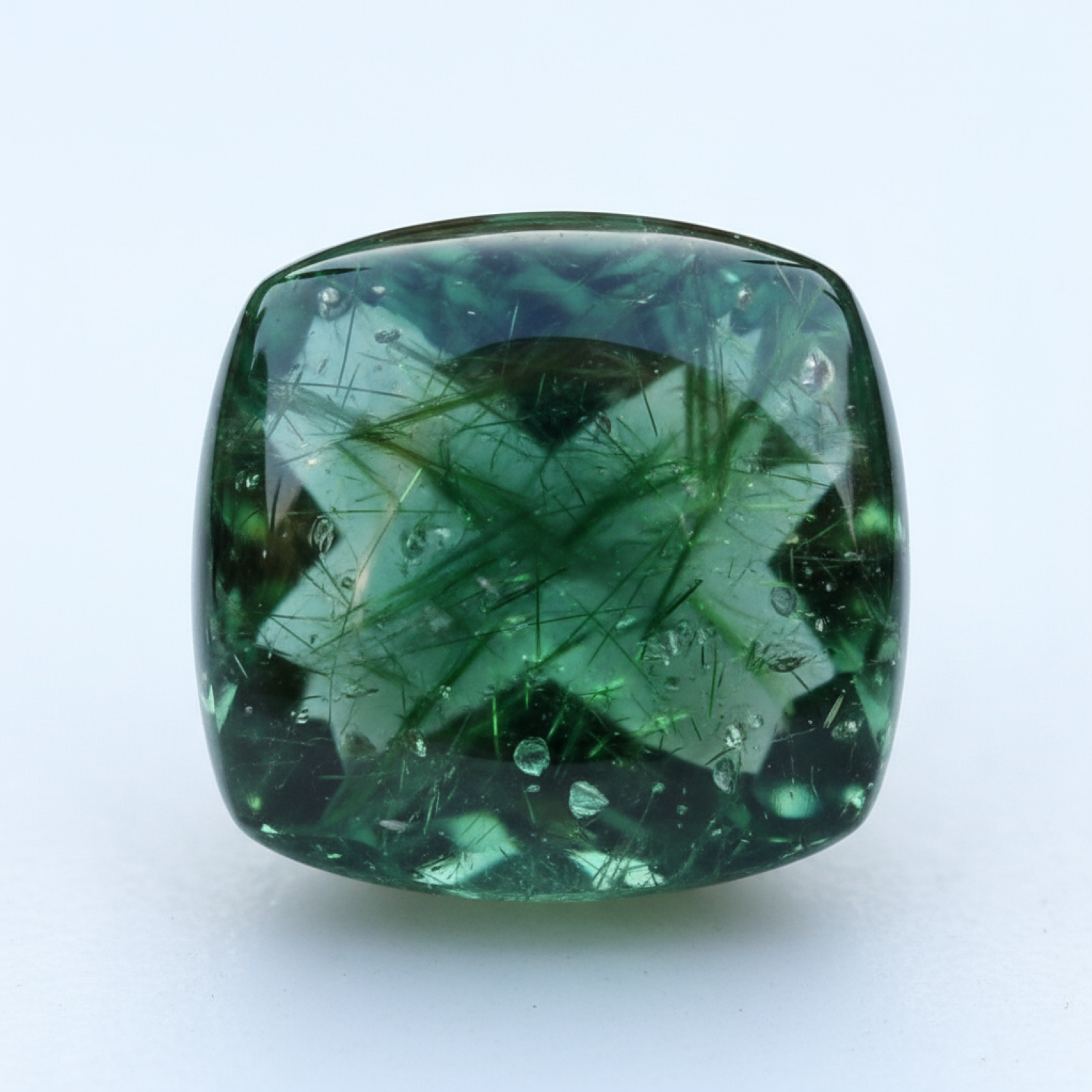 Green Tourmaline 10PC Tiny 3x3 MM Square Cabochon Green Polished semi Precious Loose Gems Immagine secondaria del prodotto