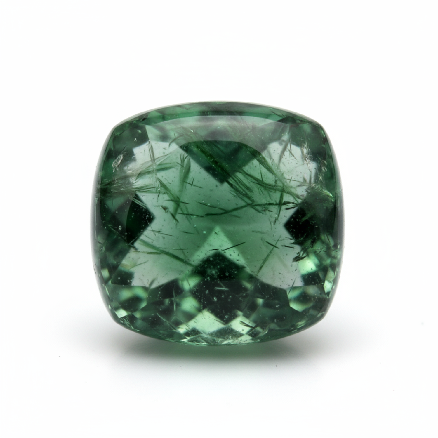 Green Tourmaline 10PC Tiny 5x5 MM Square Cabochon Green Luster semi Precious Loose Gemstones Huvudsaklig produktbild