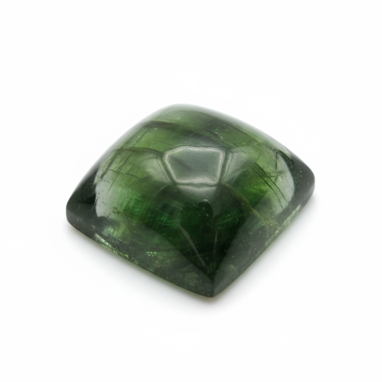 Green Tourmaline 10PC Tiny 5x5 MM Square Cabochon Green Luster semi Precious Loose Gemstones Secundaire afbeelding