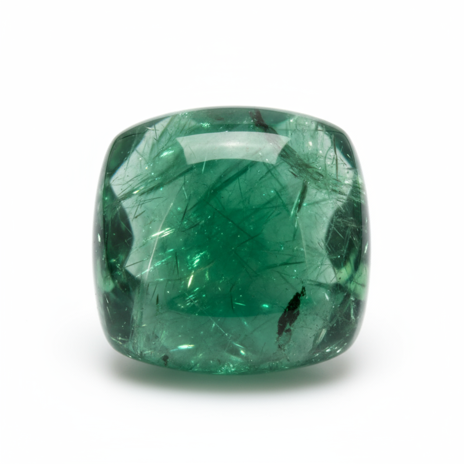 Green Tourmaline 1PC Small 8x8 MM Square Cabochon Green Fine semi Precious Gems Hoofdafbeelding