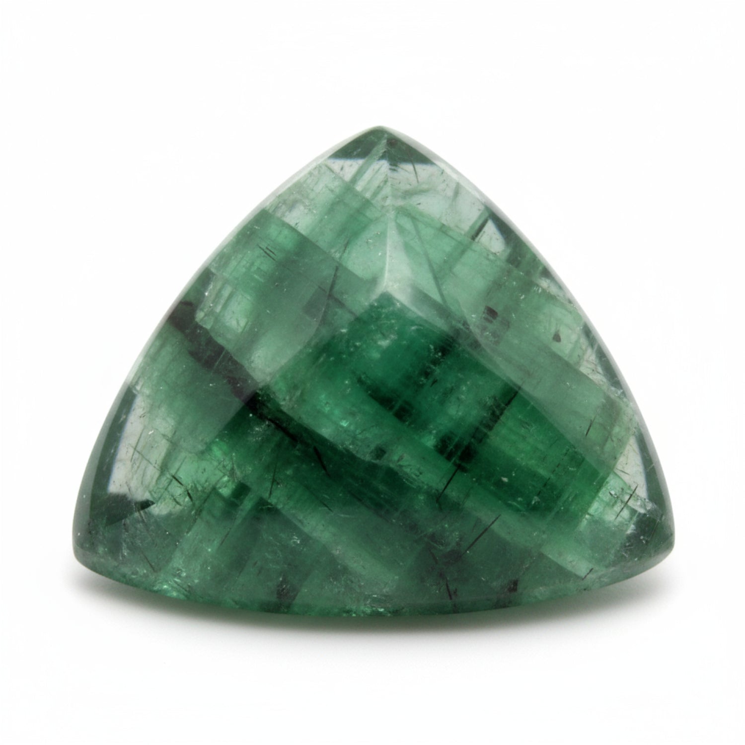 Green Tourmaline 1PC Large 10x10 MM Triangle Cabochon Green Luster semi Precious Precious Gemstone