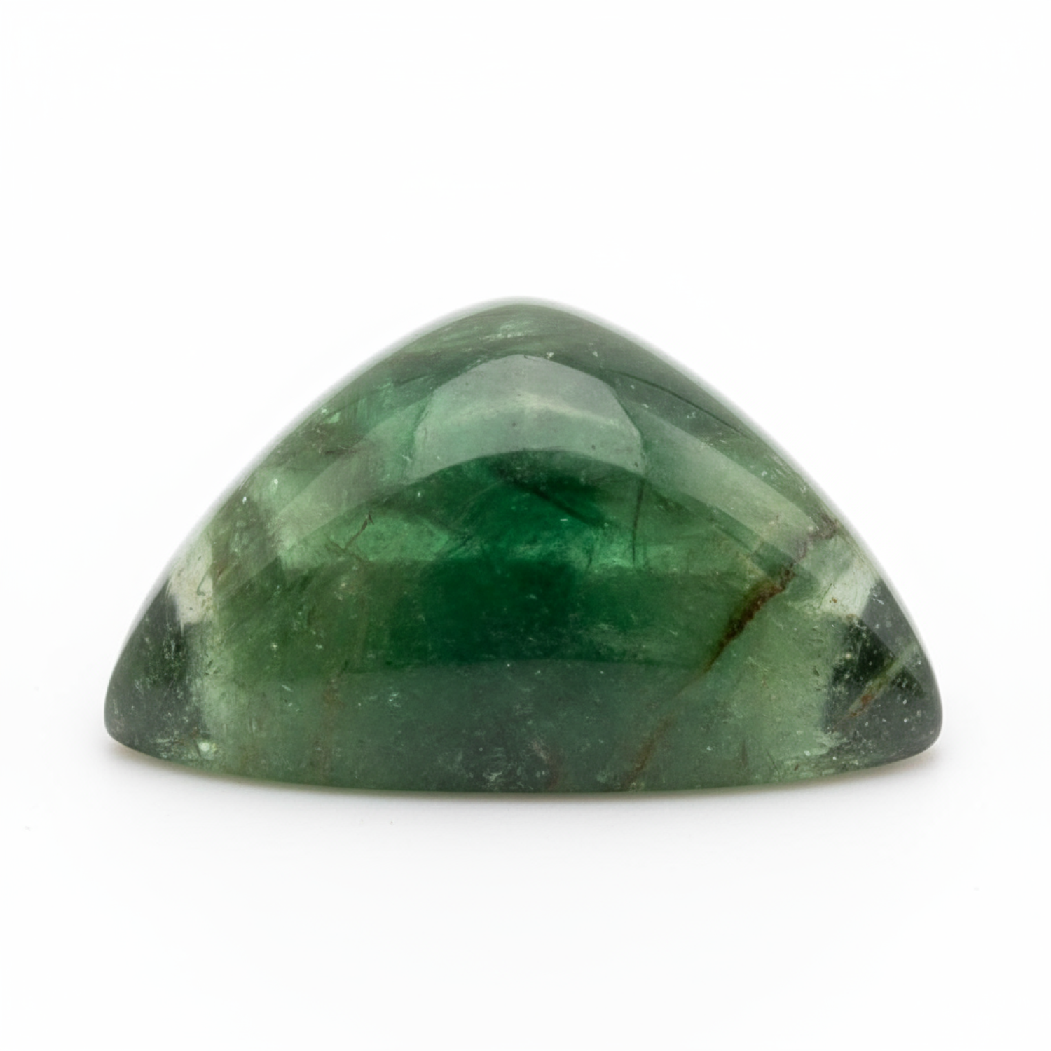 Green Tourmaline 1PC Large 10x10 MM Triangle Cabochon Green Luster semi Precious Precious Gemstone Secundaire afbeelding