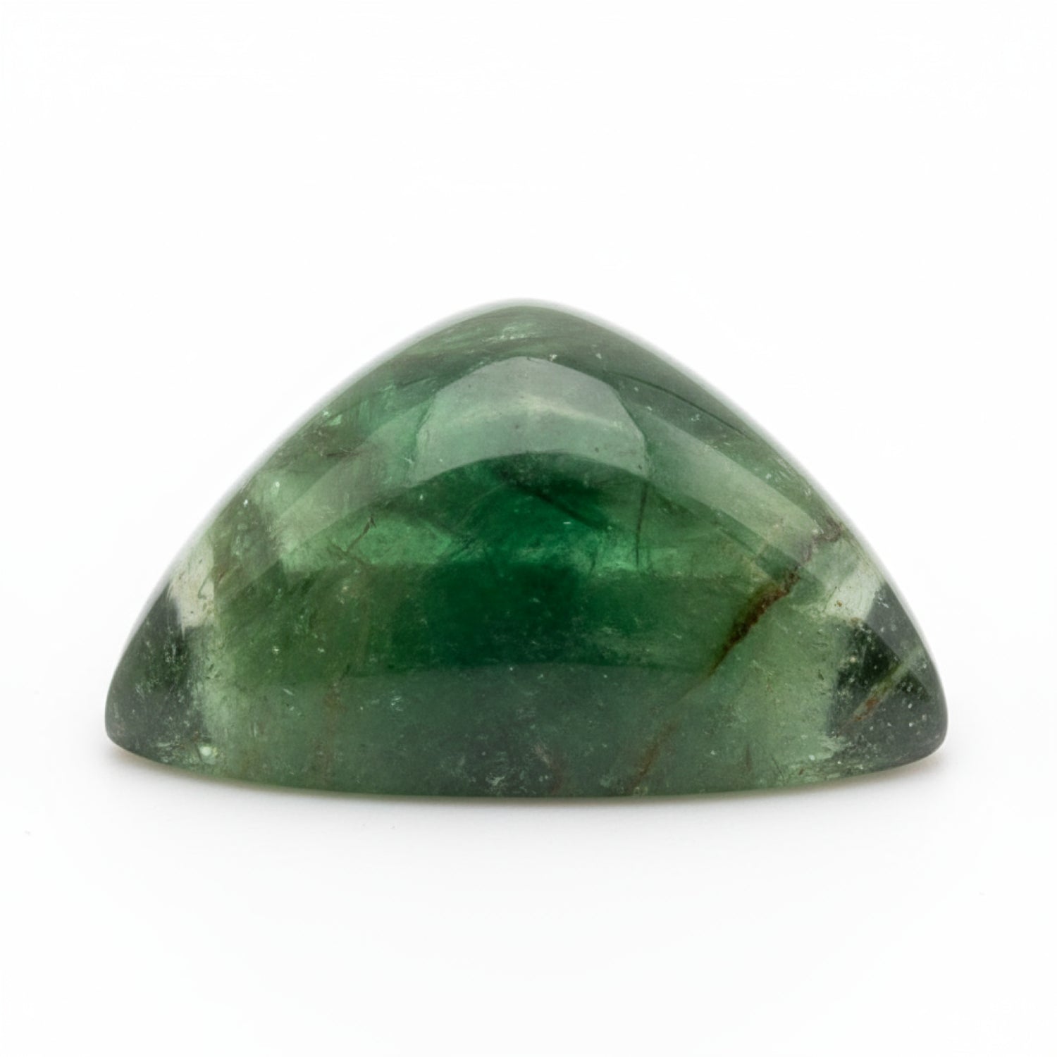 Green Tourmaline 1PC Large 10x10 MM Triangle Cabochon Green Luster semi Precious Precious Gemstone