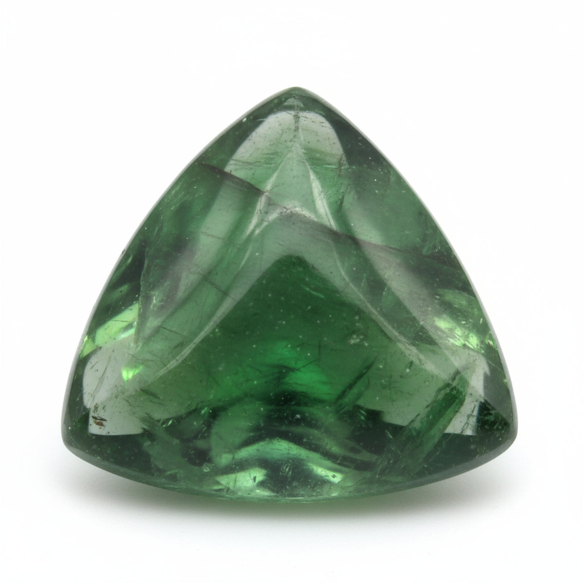 Green Tourmaline 1PC Large 11x11 MM Triangle Cabochon Green Lustrous semi Precious Gems