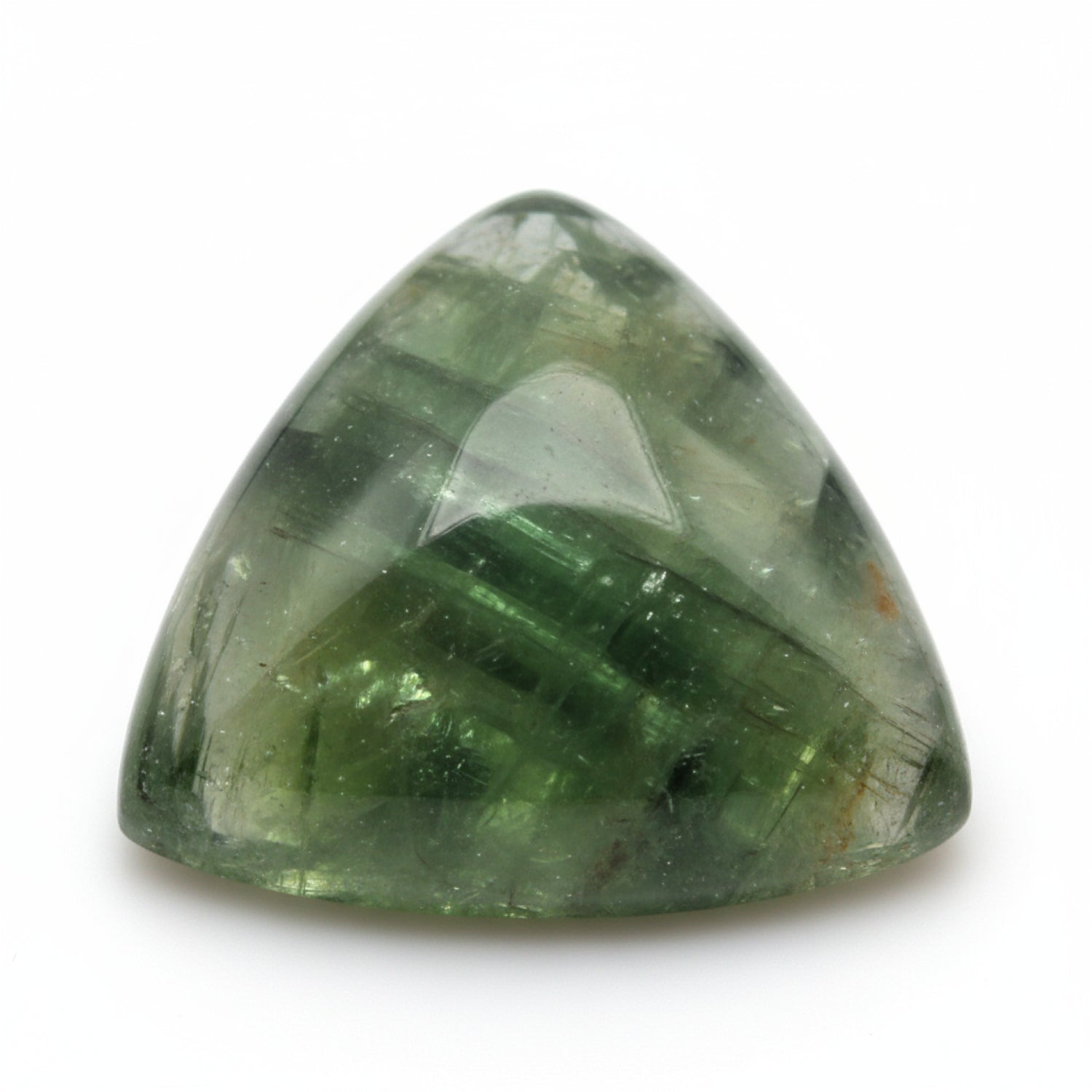 Green Tourmaline 1PC Large 11x11 MM Triangle Cabochon Green Lustrous semi Precious Gems