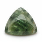 Green Tourmaline 1PC Large 11x11 MM Triangle Cabochon Green Lustrous semi Precious Gems