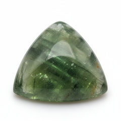 Green Tourmaline 1PC Large 11x11 MM Triangle Cabochon Green Lustrous semi Precious Gems