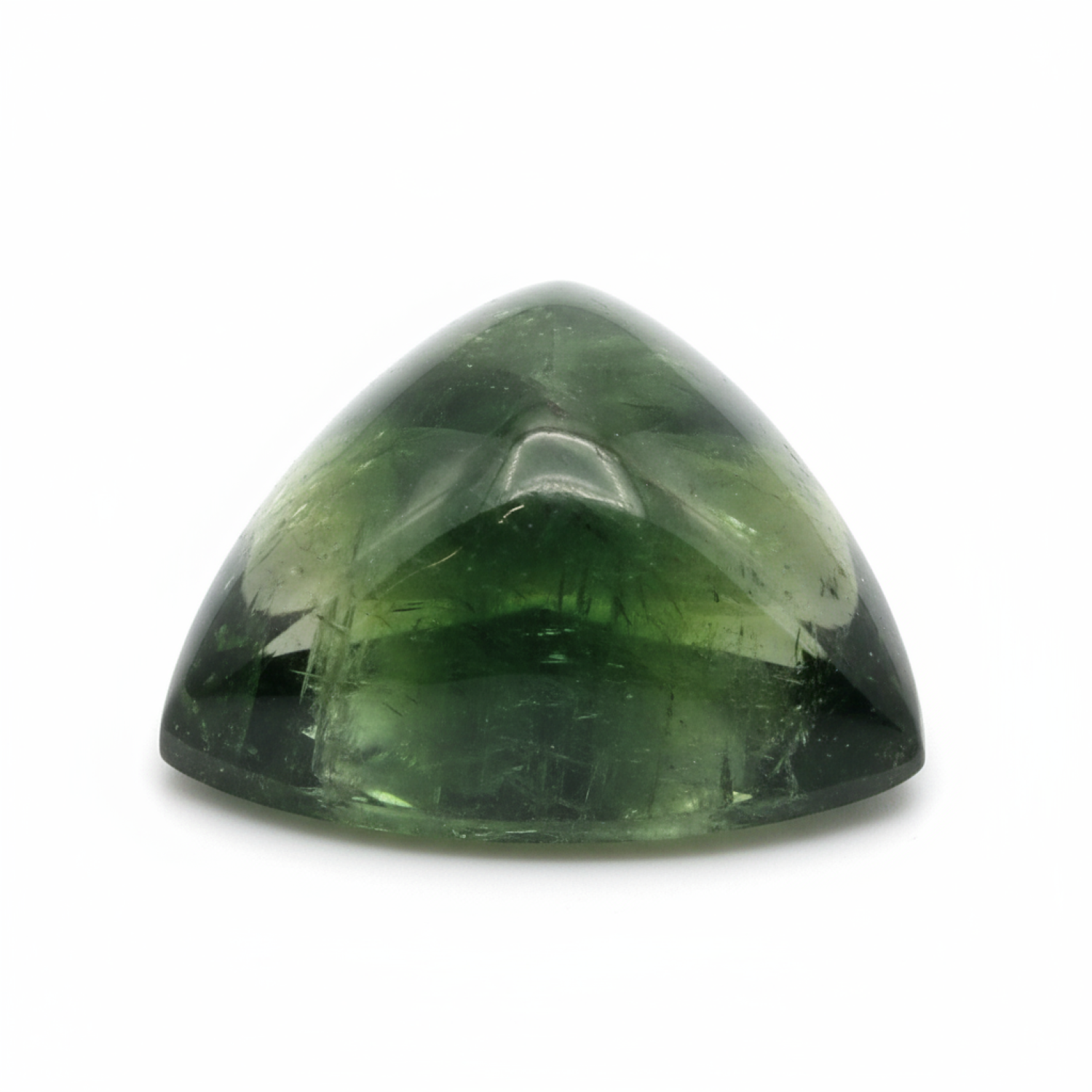Green Tourmaline 10PC Tiny 3x3 MM Triangle Cabochon Green Superior semi Precious Semi Precious Gemstone Secundaire afbeelding